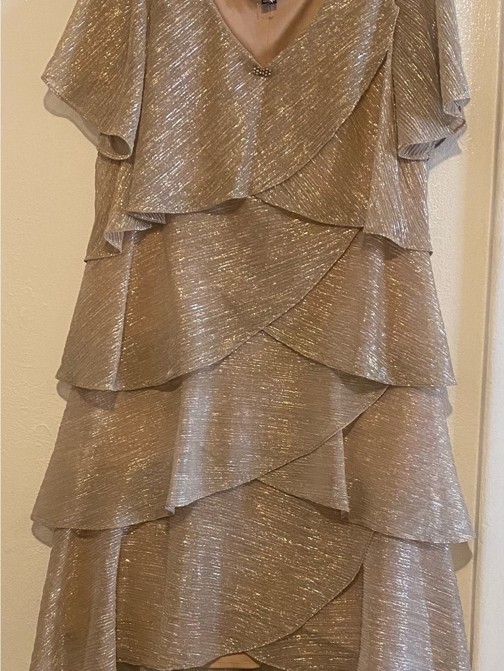 Gold cocktail dress